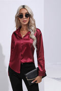 Satin Silk Long Sleeve Shirt